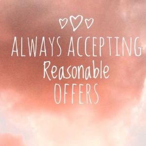 Accepting reasonable offers...